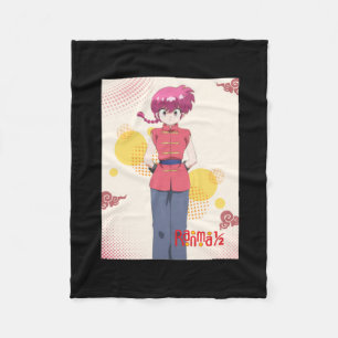 Saotome Ranma Rank 12 Anime Retro Aesthetic Sticke Fleece Blanket