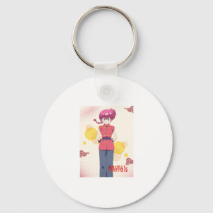 Saotome Ranma Rank 12 Anime Retro Aesthetic Sticke Key Ring