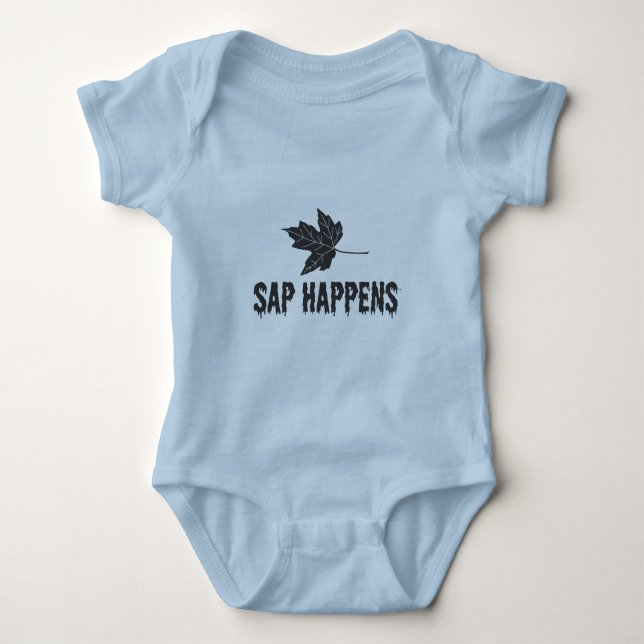 Sap Happens Baby Bodysuit (Front)