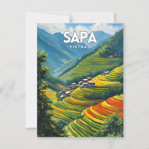 Sapa Vietnam Travel Postcard