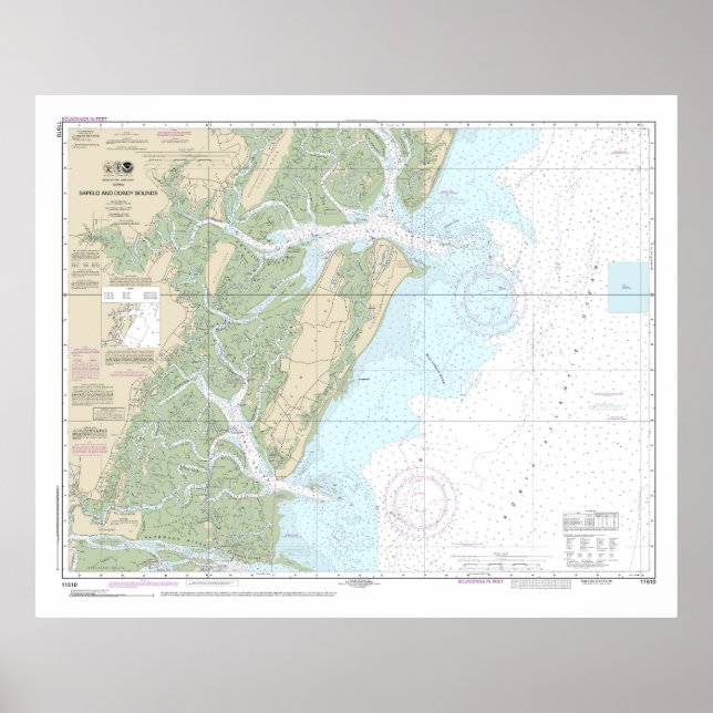 Sapelo and Doboy Sounds Nautical Chart 11510 (Front)