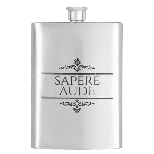 Sapere Aude Hip Flask (Front)