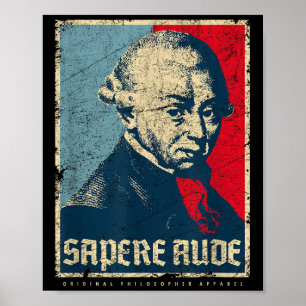 Sapere Aude Immanuel Kant Transcendental Philosoph Poster