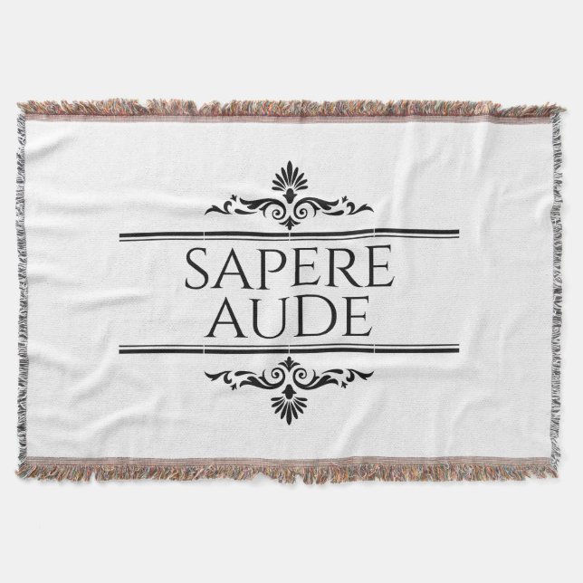 Sapere Aude Throw Blanket (Front)