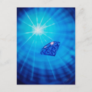Saphir mit Diamantschliff Postcard