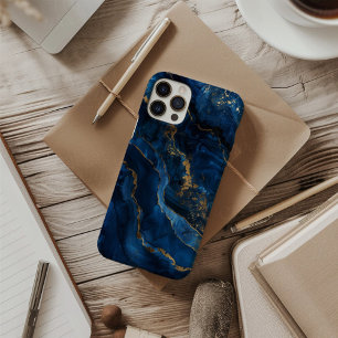 Saphir Velours Luxury Deep Sapphire Blue iPhone 16 Case