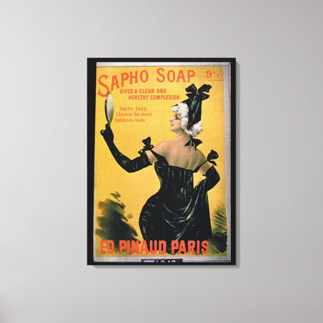 'Sapho Soap - Gives a Clear and Healthy Complexion Canvas Print (Front)