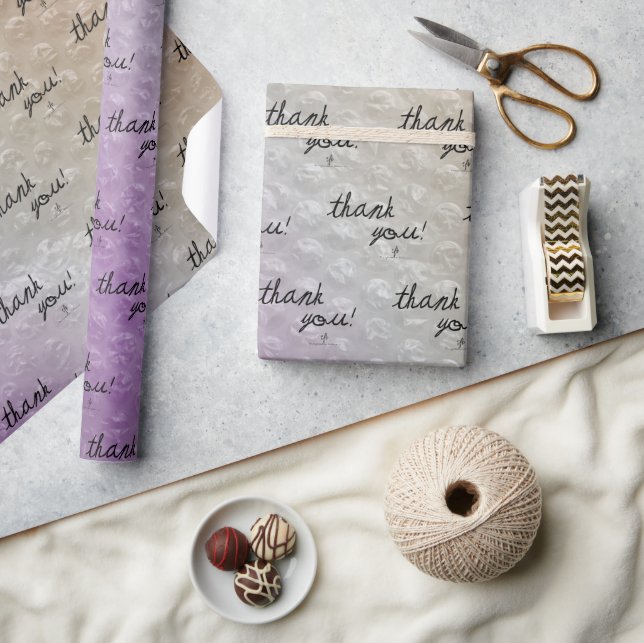 Sapin-Sapin Bubble Wrap Reseller Thank You Wrapping Paper (Crafts)