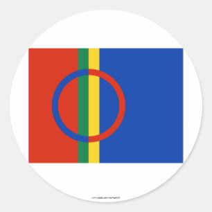 Sapmi Flag Classic Round Sticker