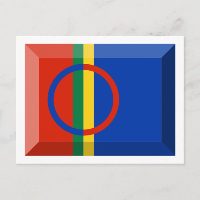 Sapmi Flag Jewel Postcard (Front)