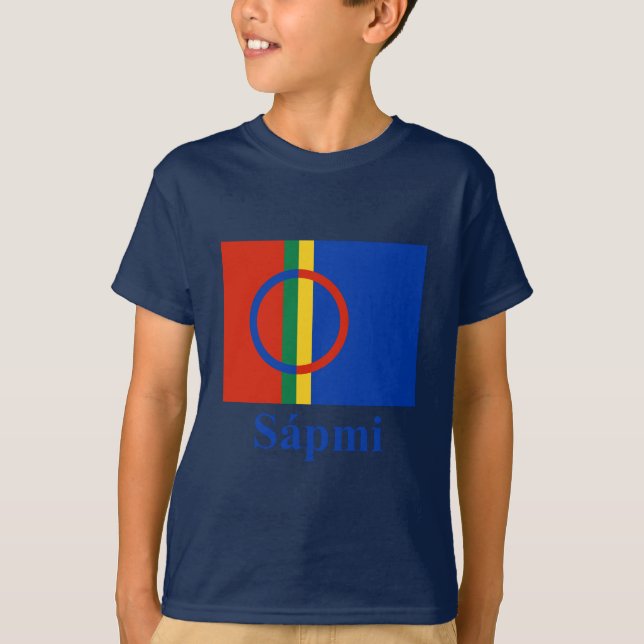 Sapmi Flag with Name in Saami T-Shirt (Front)