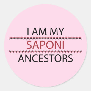 Saponi Ancestors Stickers (Round)