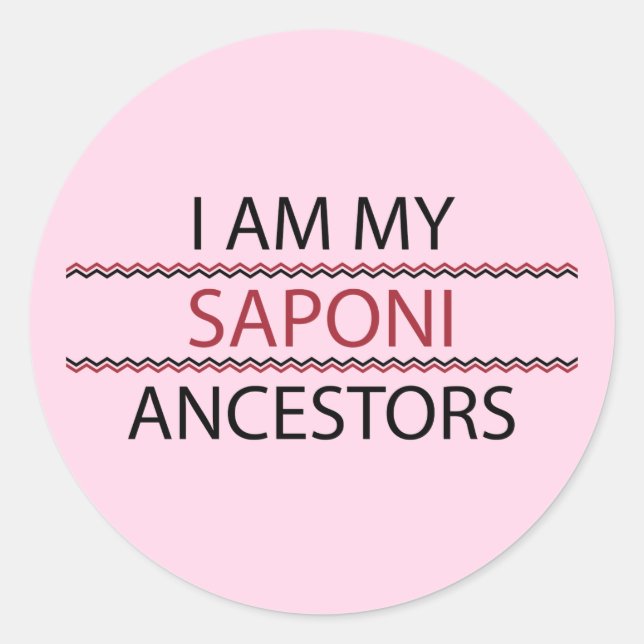 Saponi Ancestors Stickers (Round) (Front)