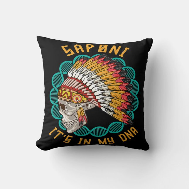 Saponi Heritage Native American Race Saponi Tribe Cushion (Front)