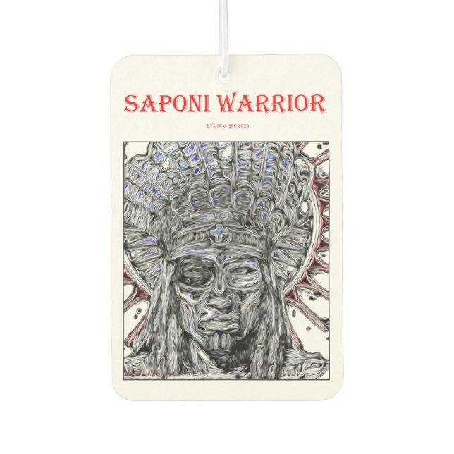 Saponi Warrior Pine Dancer Car Air Freshener (Front)