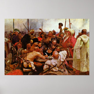 Saporoschzen Write A Letter To The Turkish Sultan Poster