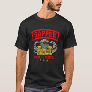 Sapper Combat Engineer Veteran Shirt Military Vint