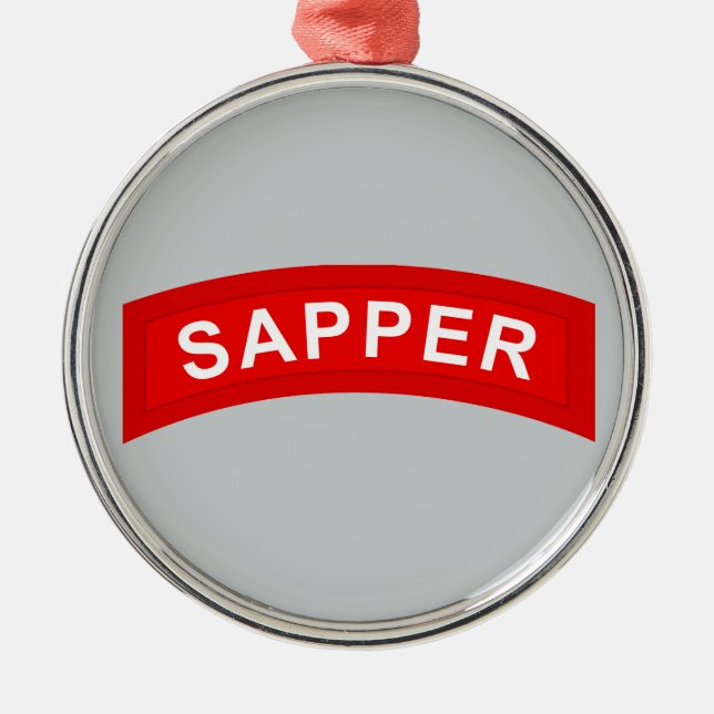 SAPPER Tab Metal Tree Decoration (Front)