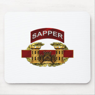 Sapper Tab w/ Combat Engineer Badge Mouse Mat