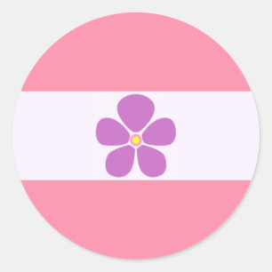 Sapphic Pride Circle Sticker