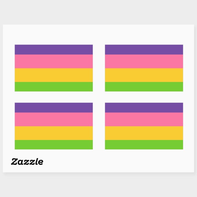 Sapphic Pride Flag Rectangular Sticker (Sheet)
