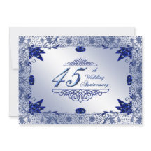 Sapphire 45th Wedding Anniversary 5x7 Invite