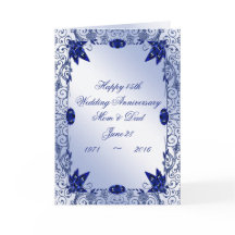Sapphire 45th Wedding Anniversary Greeting Card