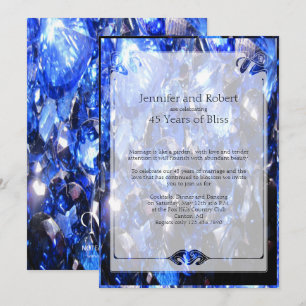 Sapphire 45th Wedding Anniversary Invitation