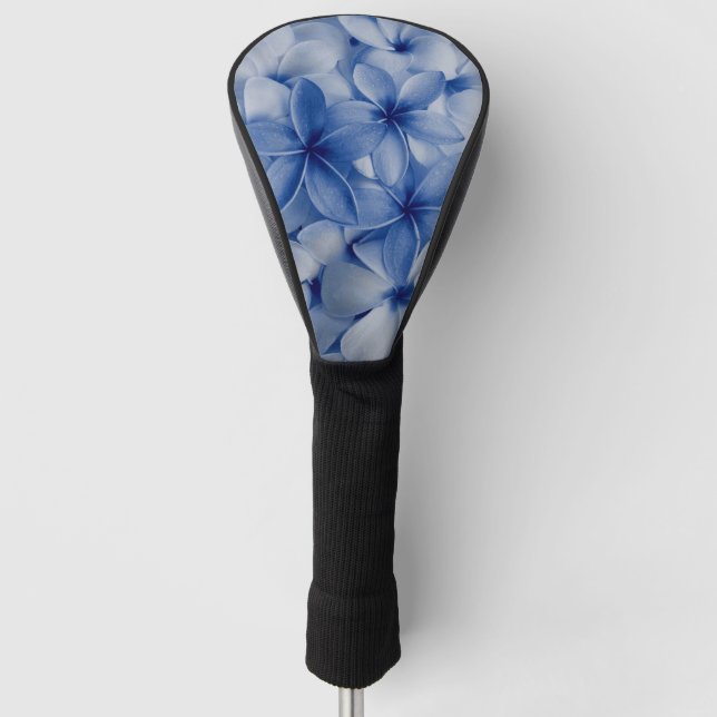 Sapphire and Azure Flowers  Golf Head Cover (Front)