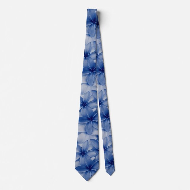 Sapphire and Azure Flowers  Tie (Front)