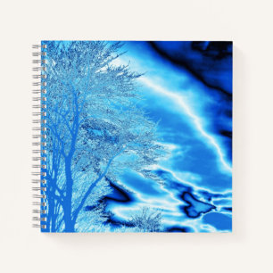 Sapphire and Iced Blue Stormy Sky Notebook