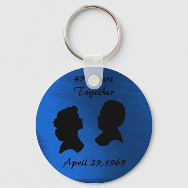SAPPHIRE  ANNIVERSARY-KEYCHAIN KEY RING (Front)