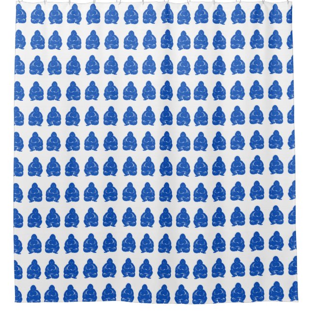 Sapphire Asian Moods Buddah Boys Shower Curtain (Front)