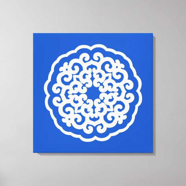Sapphire Asian Moods Mandalla Canvas Print (Front)