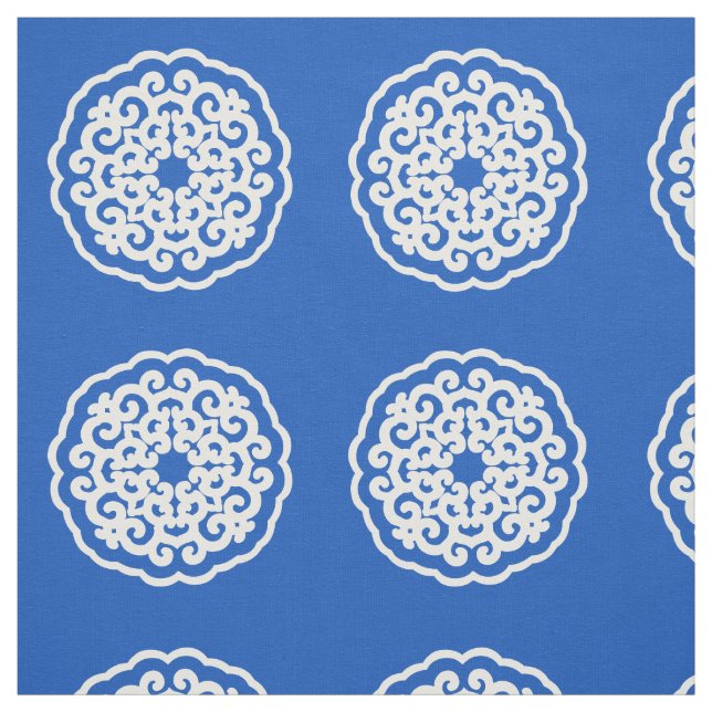 Sapphire Asian Moods Mandalla ~ small pattern Fabric (Swatch)