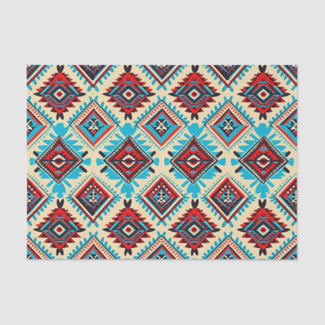 Sapphire Aztec Dreams Decoupage Paper (Front)