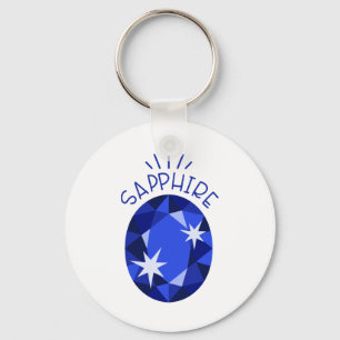 Sapphire Birthstone Key Ring