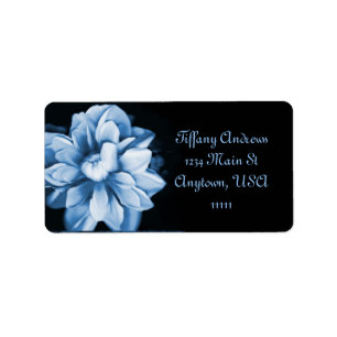 Sapphire Bloom Address Label