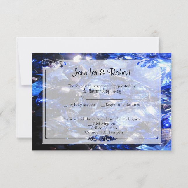 Sapphire Blue 45th Anniversary Response Card (Front)