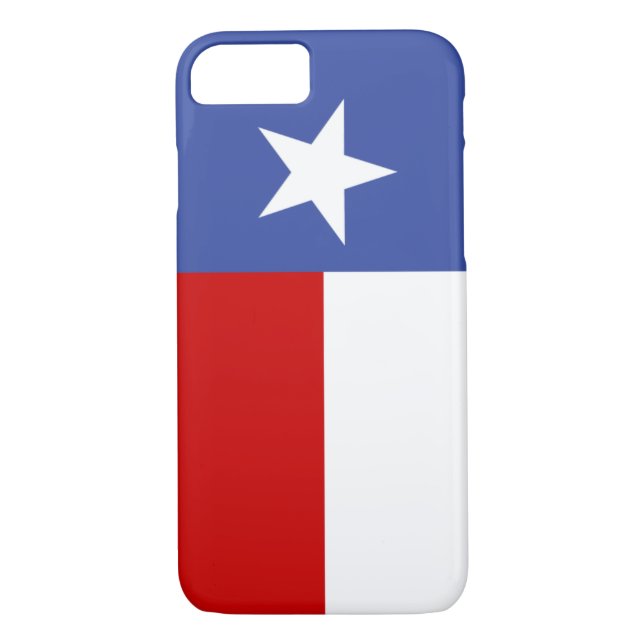 Sapphire Blue and Red Texas Flag Case-Mate iPhone Case (Back)