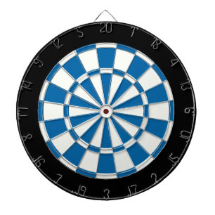 Sapphire Blue Black And White Dartboard