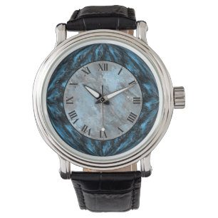 Sapphire Blue Faux Marble Wrist Watch