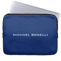 Sapphire Blue Minimalist Plain Legible Modern