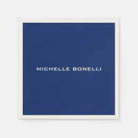 Sapphire Blue Minimalist Plain Legible Modern