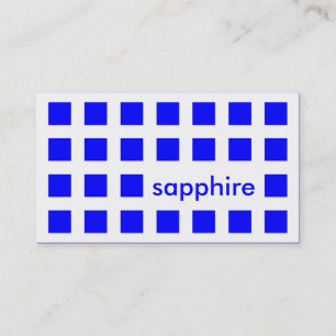 sapphire blue (mod squares) business card