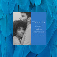 Sapphire Blue Photo Save the Date