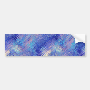 Sapphire Blue Scribbled Texture Bumper Sticker