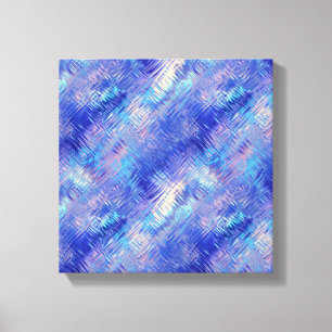 Sapphire Blue Scribbled Texture Canvas Print
