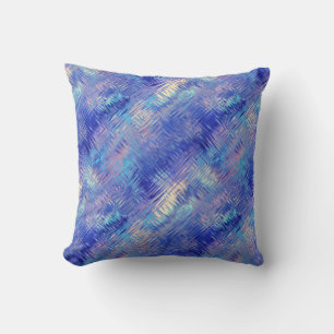 Sapphire Blue Scribbled Texture Cushion
