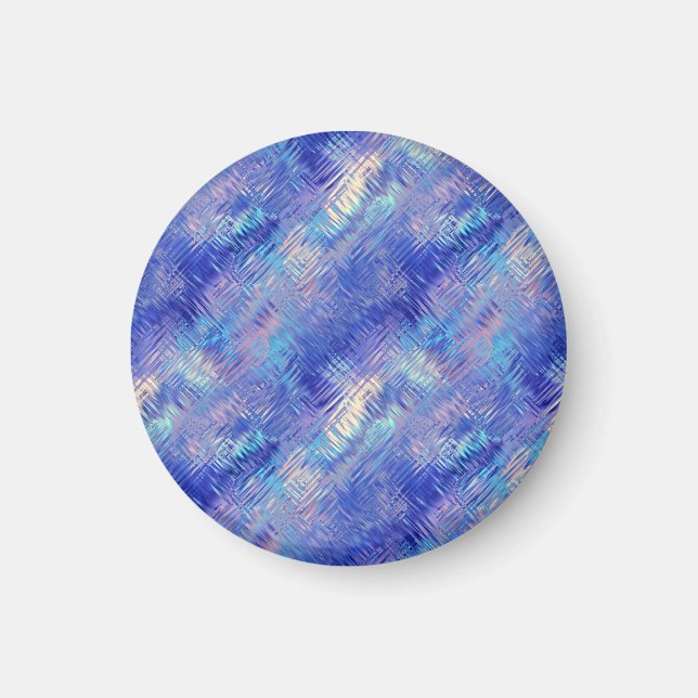 Sapphire Blue Scribbled Texture Magnet (Front)